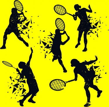 374x368 Tennis Free Vector Download