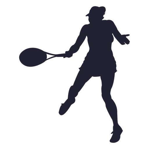 512x512 Tennis Player Girl Silhouette