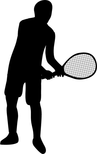 381x600 Tennis Player Silhouette Free Vector In Adobe Illustrator