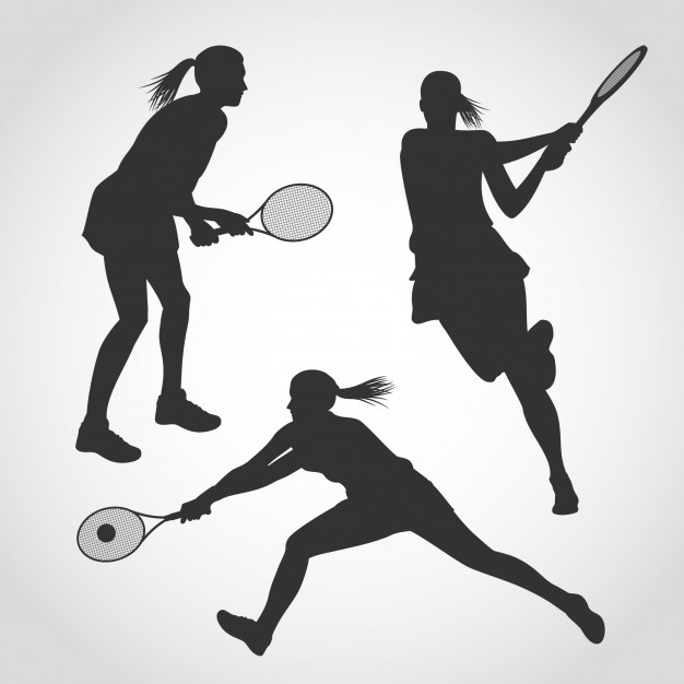 626x626 Women Tennis Player Silhouette Vector Premium Download