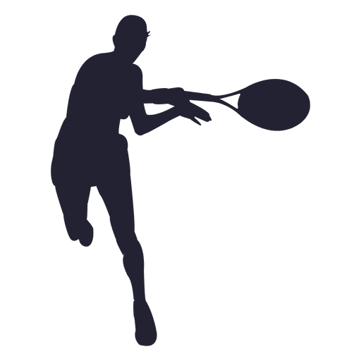 512x512 Girl Playing Tennis Silhouette