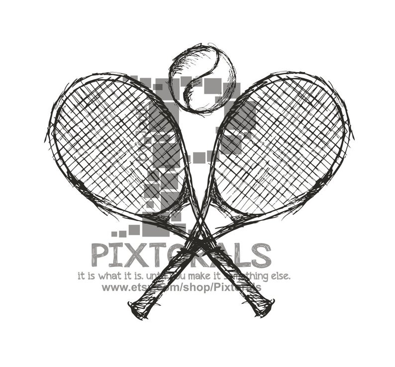 794x737 Tennis Equipment Sketch Sketchy Set Of Png Etsy