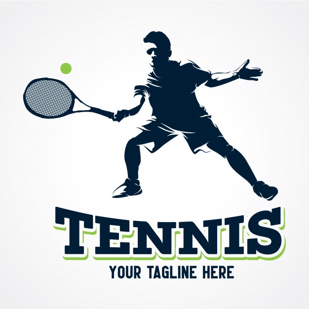 626x626 Tennis Player Logo Vector, Premium Silhouette Vector Vector