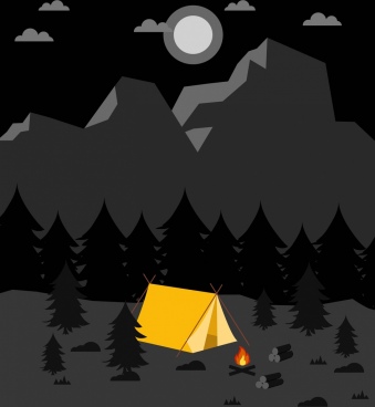 339x368 Camp Free Vector Download