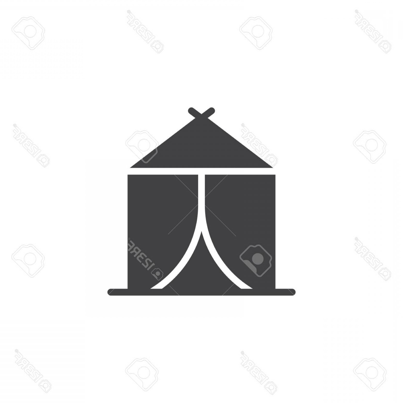 1560x1560 Photostock Vector Tent Icon Vector Filled Flat Sign Solid