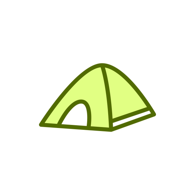640x640 Tent Icon Vector Illustration In Filled Style For Any Purpose