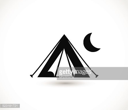 445x385 Tent Icon Vector Premium Clipart
