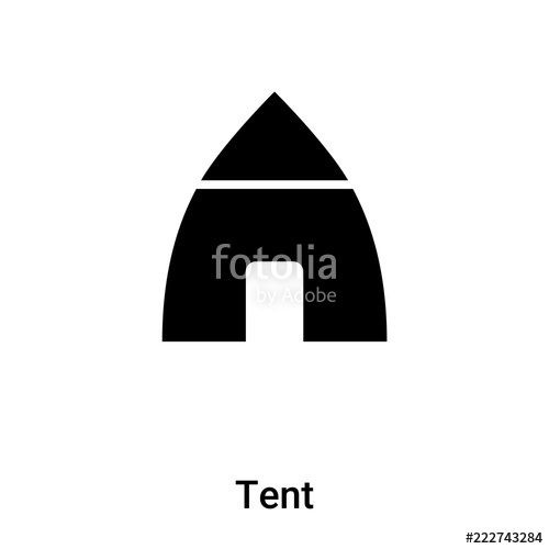 500x500 Tent Icon Vector Isolated On White Background, Logo Concept