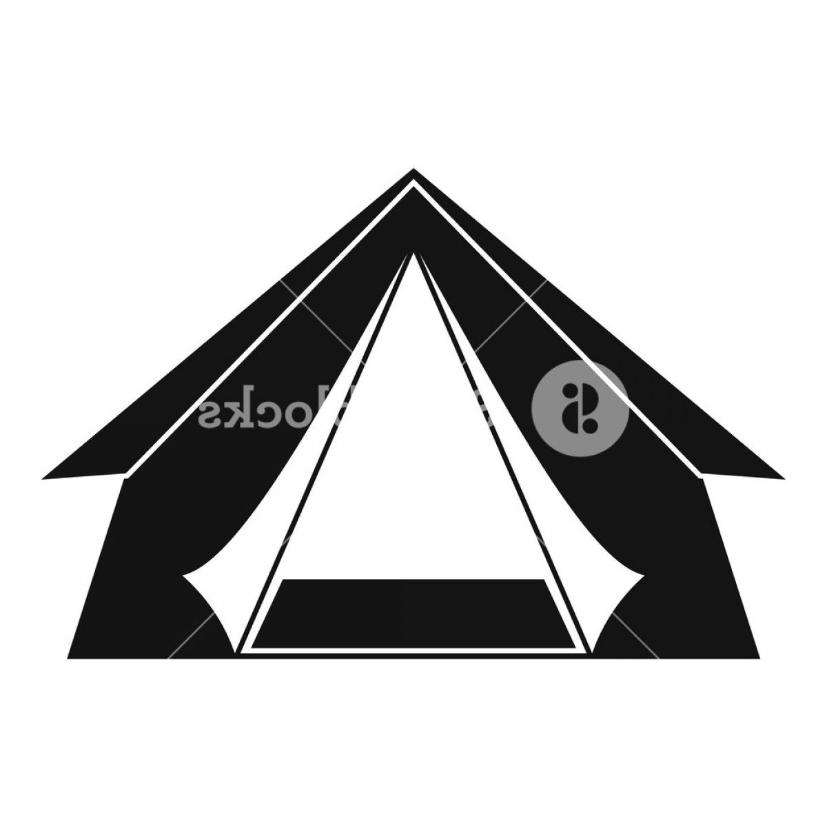 1200x1200 Tourist Tent Icon Simple Illustration Of Tourist Tent Vector Icon