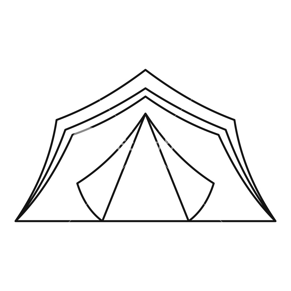 1000x1000 Tourist Tent Icon Outline Illustration Of Tourist Tent Vector