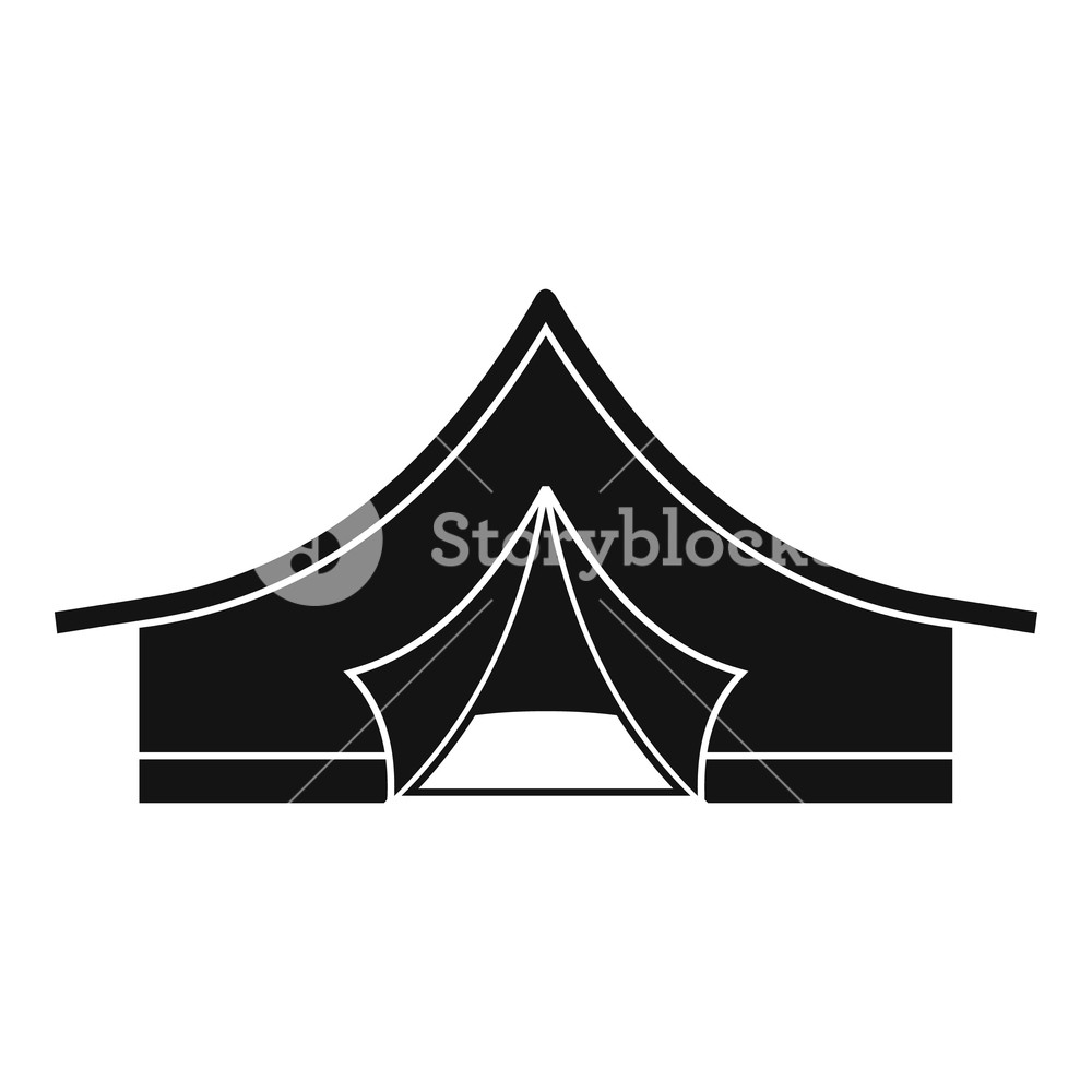 1000x1000 Tourist Tent Icon Simple Illustration Of Tourist Tent Vector Icon