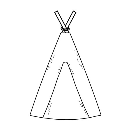450x450 Indian Camping Tent Icon Vector Illustration Design Royalty Free