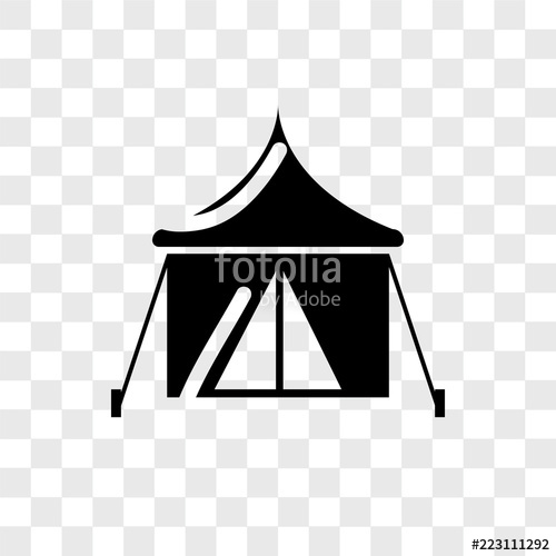 500x500 Tent Icons Isolated On Transparent Background Modern And Editable
