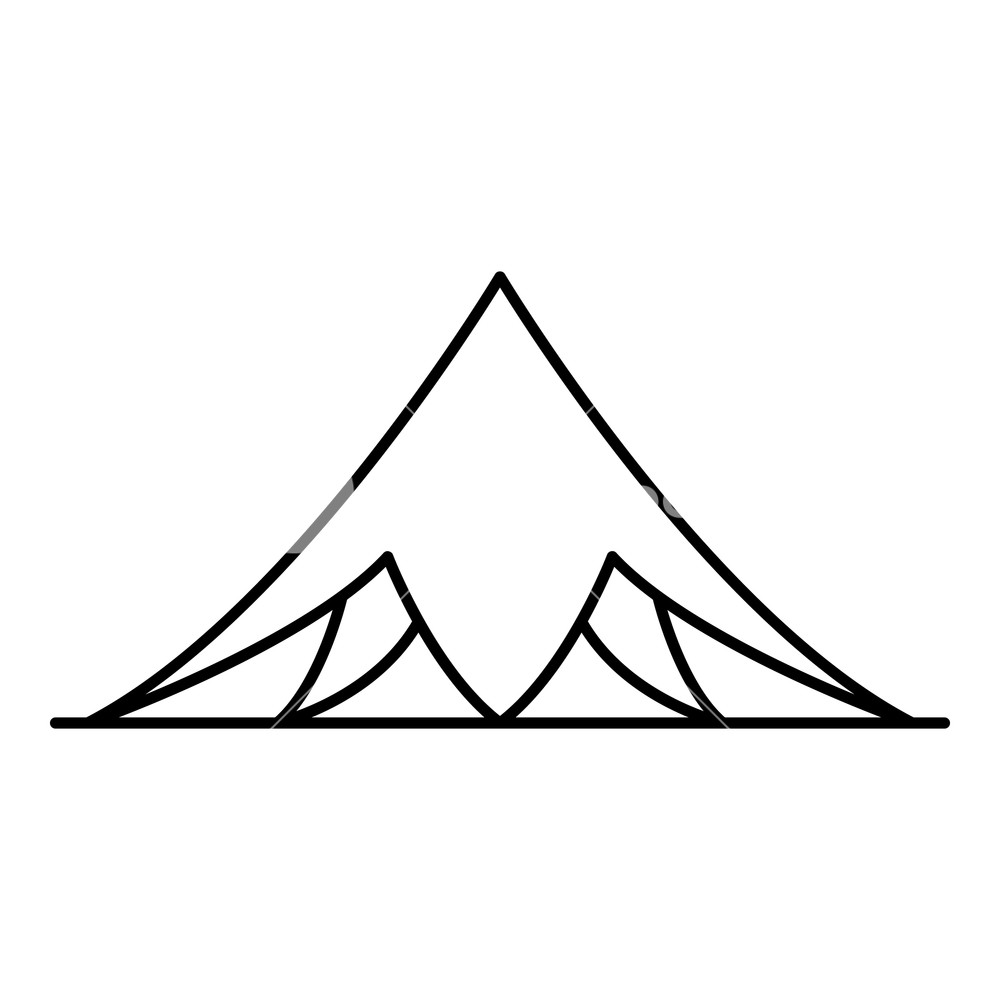 1000x1000 Festival Tent Icon Outline Festival Tent Vector Icon For Web