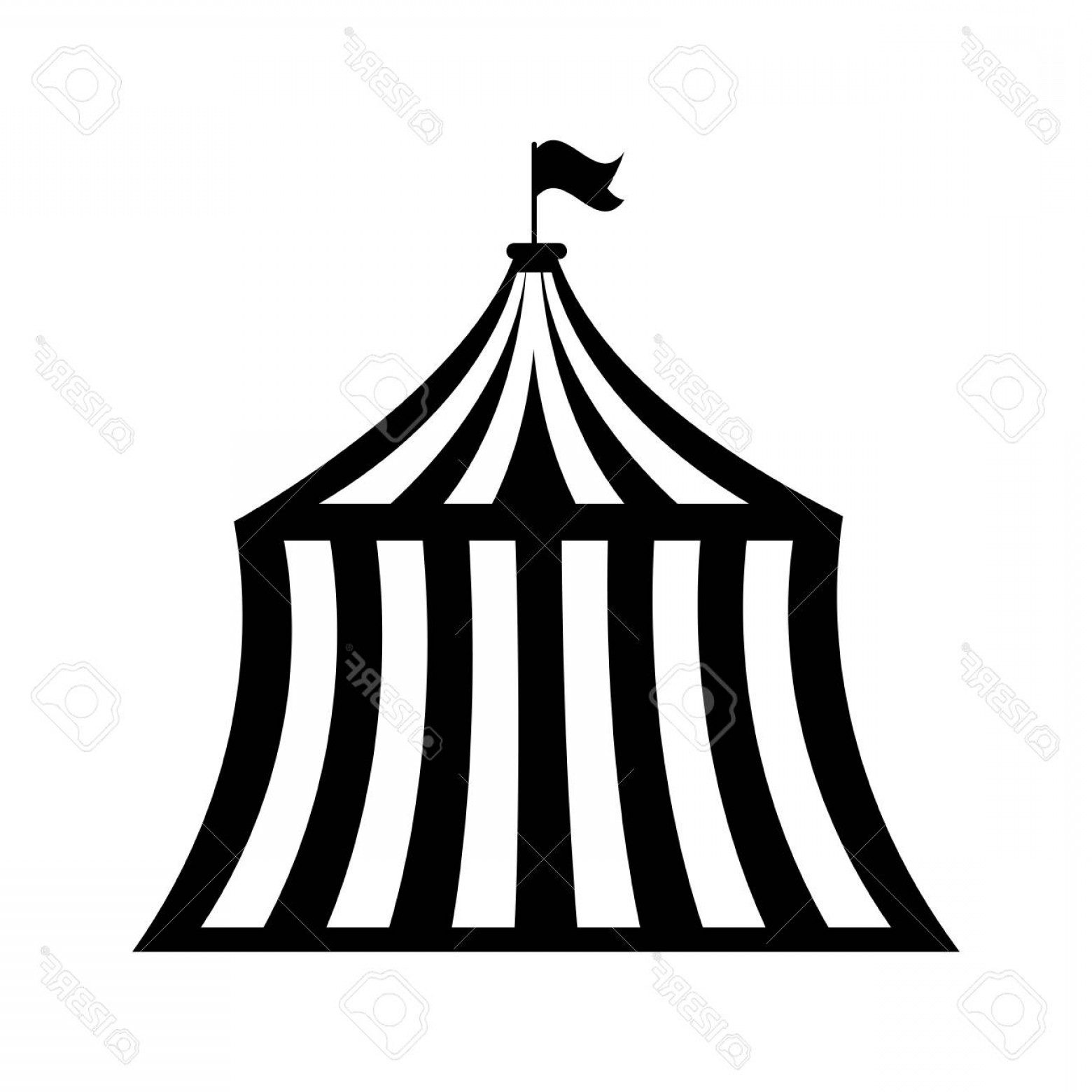1560x1560 Photostock Vector Circus Tent Isolated Icon Vector Illustration