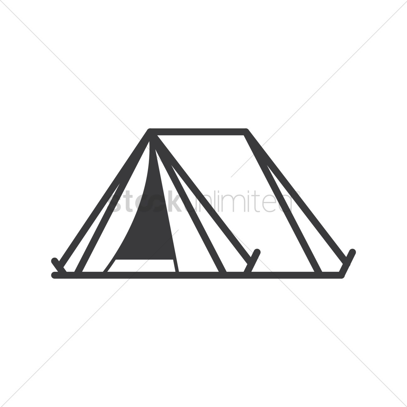 1300x1300 Tent Vector Image