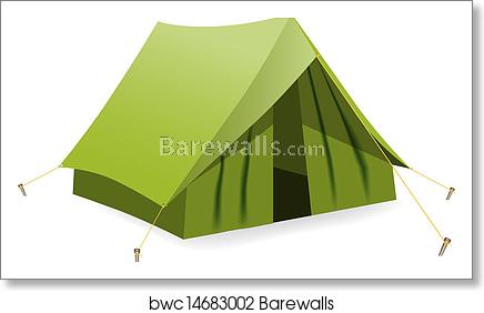 436x282 Tent Vector Illustration, Art Print Barewalls Posters Prints