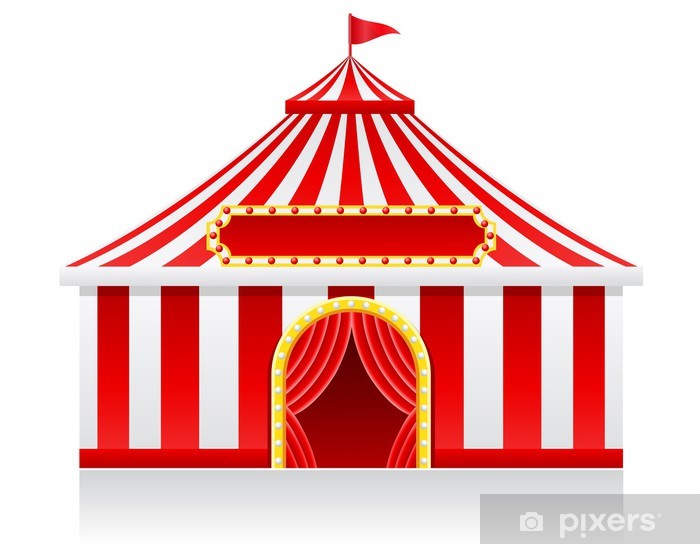 700x544 Circus Tent Vector Illustration Sticker