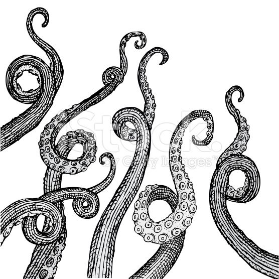 556x556 Hand Drawn Vector Tentacles In A Rough Wood Cut Style Bsgc