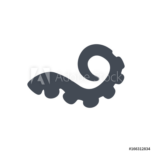500x500 Seafood Food Silhouette Icon Squid Tentacle