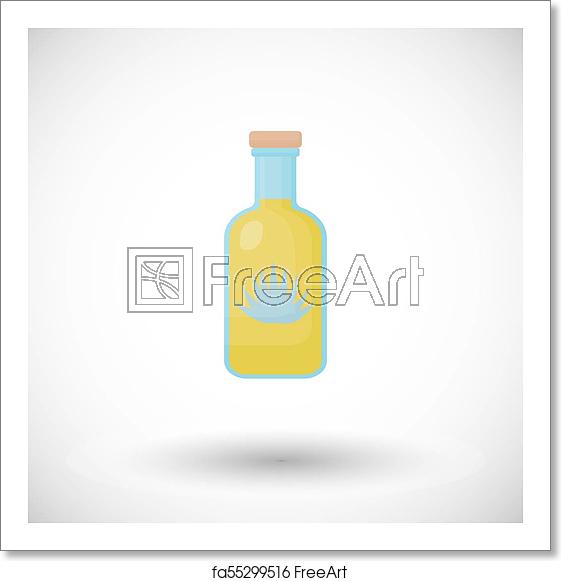 561x581 Free Art Print Of Tequila Bottle Flat Vector Icon Tequila Bottle