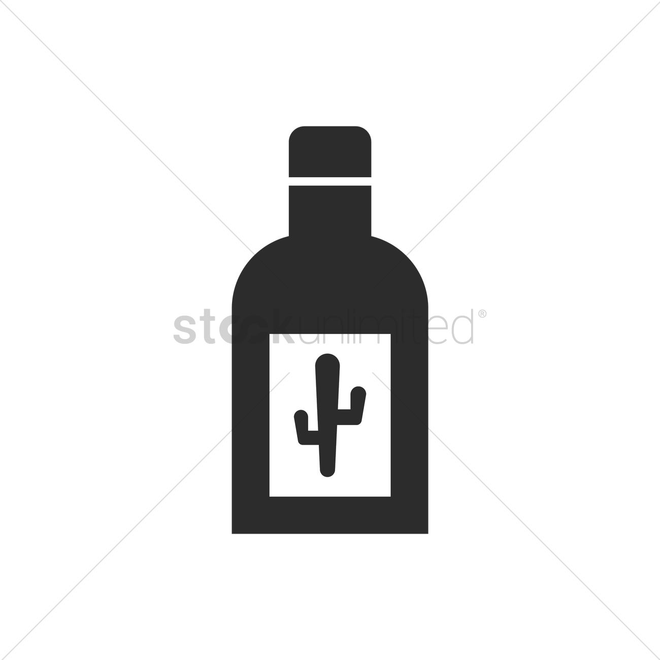 1300x1300 Tequila Bottle Vector Image