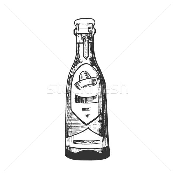 600x600 Traditional Mexican Tequila Drink Bottle Vector Vector