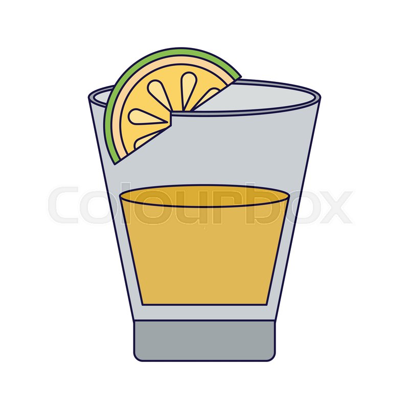 800x800 Tequila Shot With Lemon Vector Stock Vector Colourbox