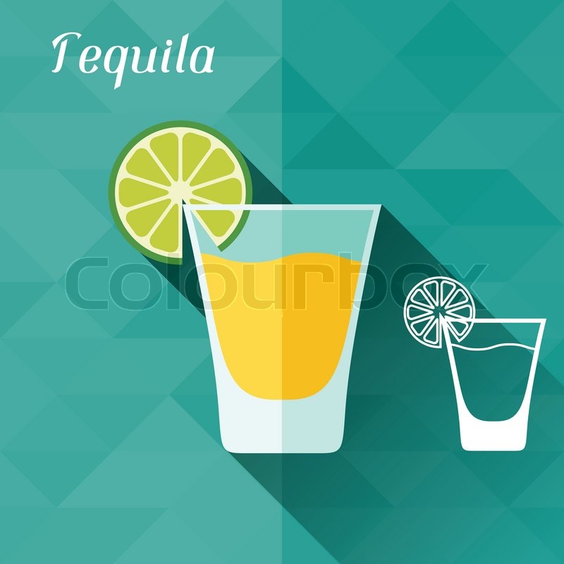 800x800 Illustration With Glass Of Tequila In Stock Vector Colourbox