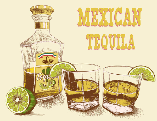 600x462 Mexican Tequila Retro Poster Vector Free Download