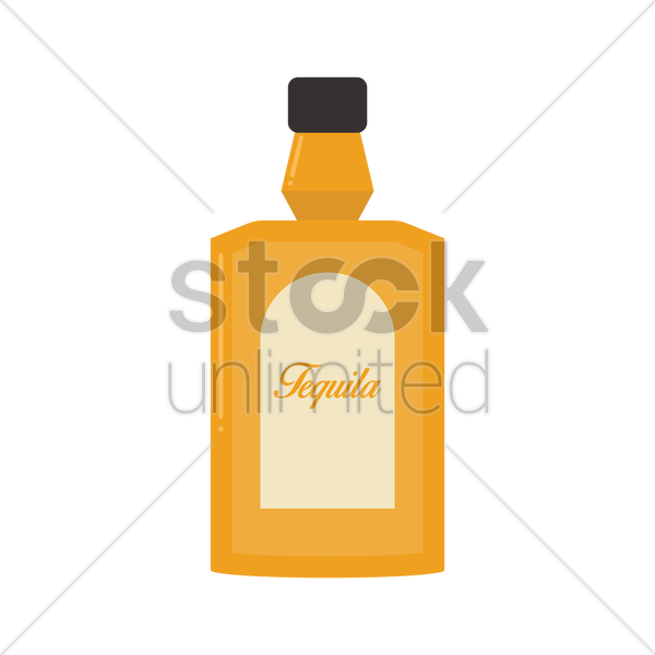 600x600 Bottle Of Tequila Vector Image