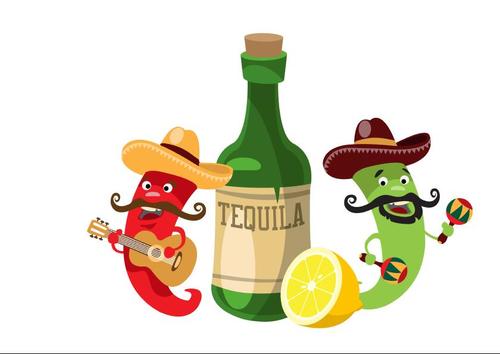 500x354 Cartoon Character And Tequila Vector Free Download
