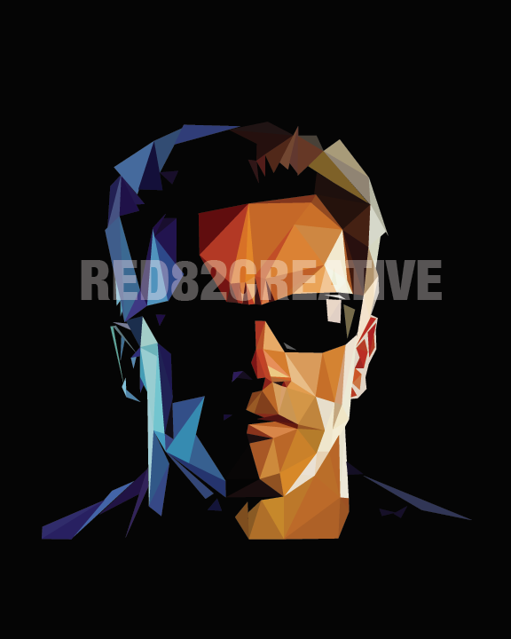 X Terminator Triangulation Vector Graphic Print 576x720 X Terminator Triangulation Vector Graphic Print