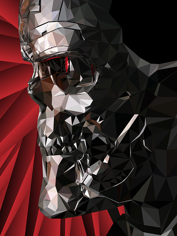 Terminator Low Poly Vector Illustration On Behance 600x800 Terminator Low Poly Vector Illustration On Behance