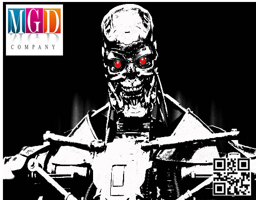 Black And White Vector Of Terminator In Photo Shop Image 520x407 Black And White Vector Of Terminator In Photo Shop Image