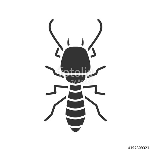 500x500 Termite Glyph Icon Stock Image And Royalty Free Vector
