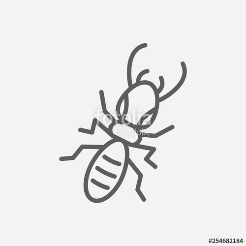 500x500 Termite Icon Line Symbol Isolated Vector Illustration Of Icon