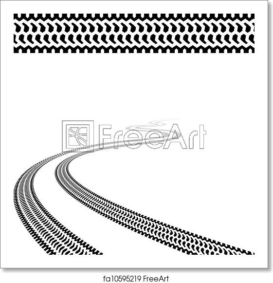 561x581 Free Art Print Of Vector Winding Trace Of The Terrain Tyres