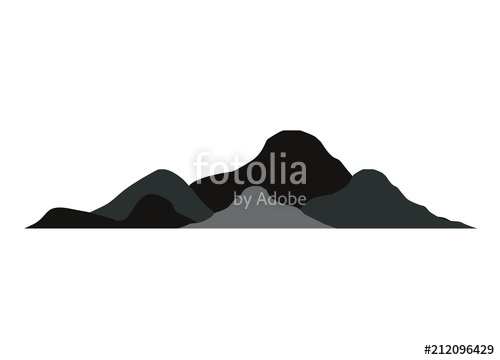 500x360 Mountain Silhouettes Overlook Vector Rocky Hills Terrain Vector