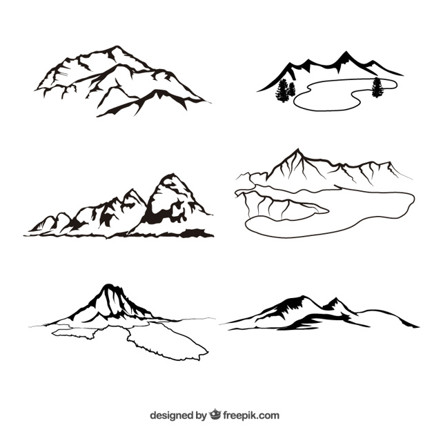626x626 Sketchy Terrain Vector Free Download