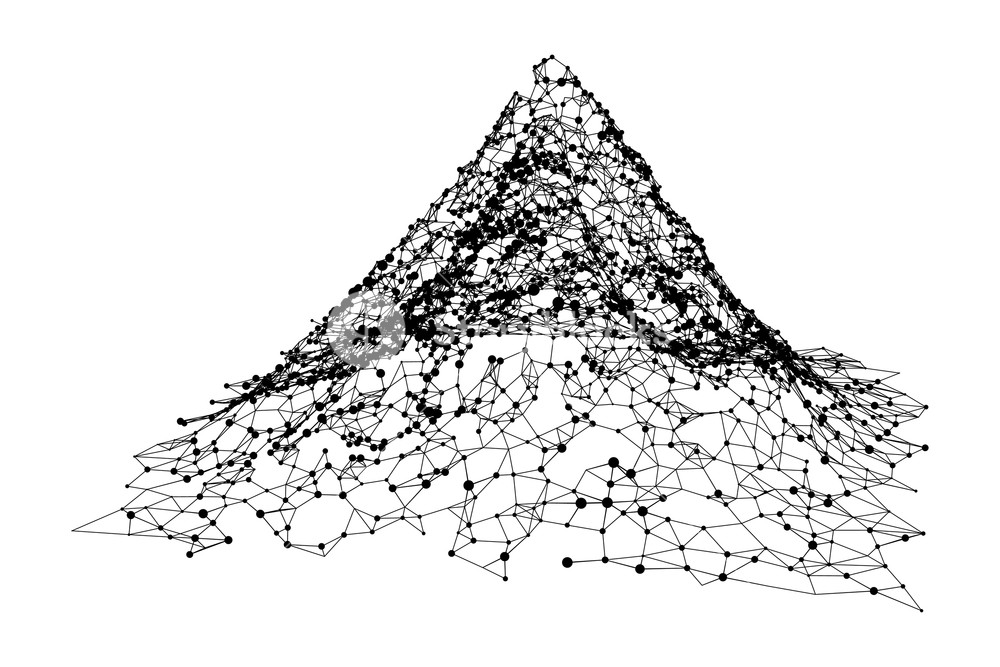 1000x667 Wireframe Terrain Vector Background Cyberspace Landscape Grid