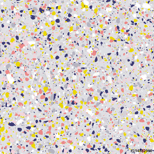 Vector Seamless Terrazzo Pattern 500x500 Vector Seamless Terrazzo Pattern