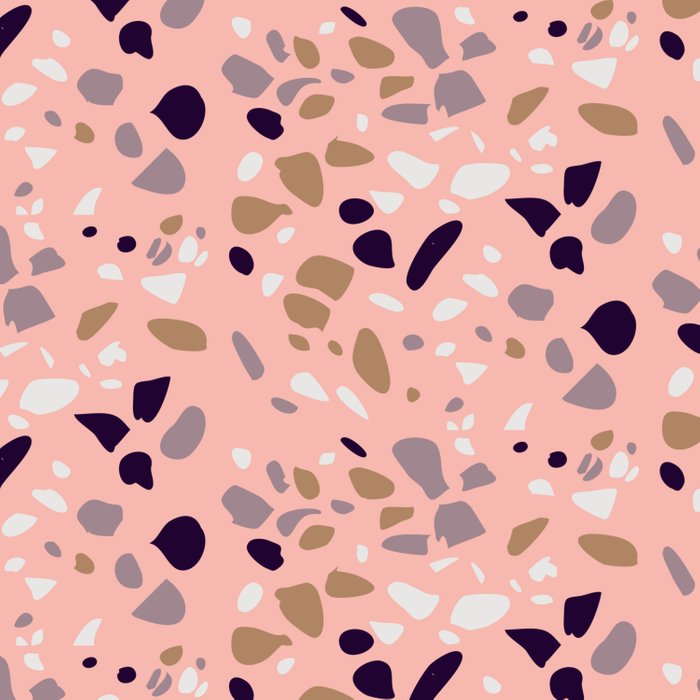 700x700 Soft Pink Terrazzo Vector Pattern Duvet Cover