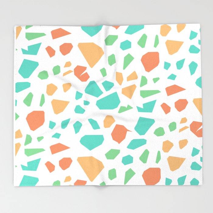 700x700 Bright Modern Terrazzo Vector Pattern Throw Blanket