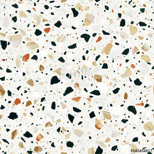 500x500 Terrazzo Flooring Vector Seamless Pattern In Earth Colors Stock