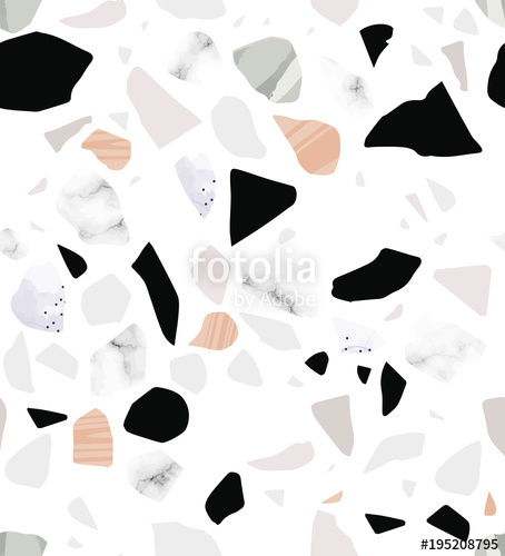 454x500 Terrazzo Seamless Pattern Textured Shapes Pastel Colors Marble