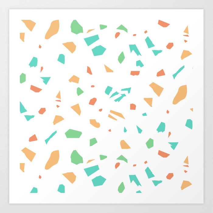 700x700 Modern Terrazzo Vector Pattern Art Print