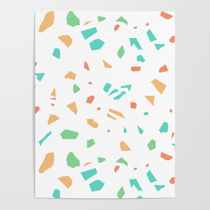 700x700 Modern Terrazzo Vector Pattern Poster