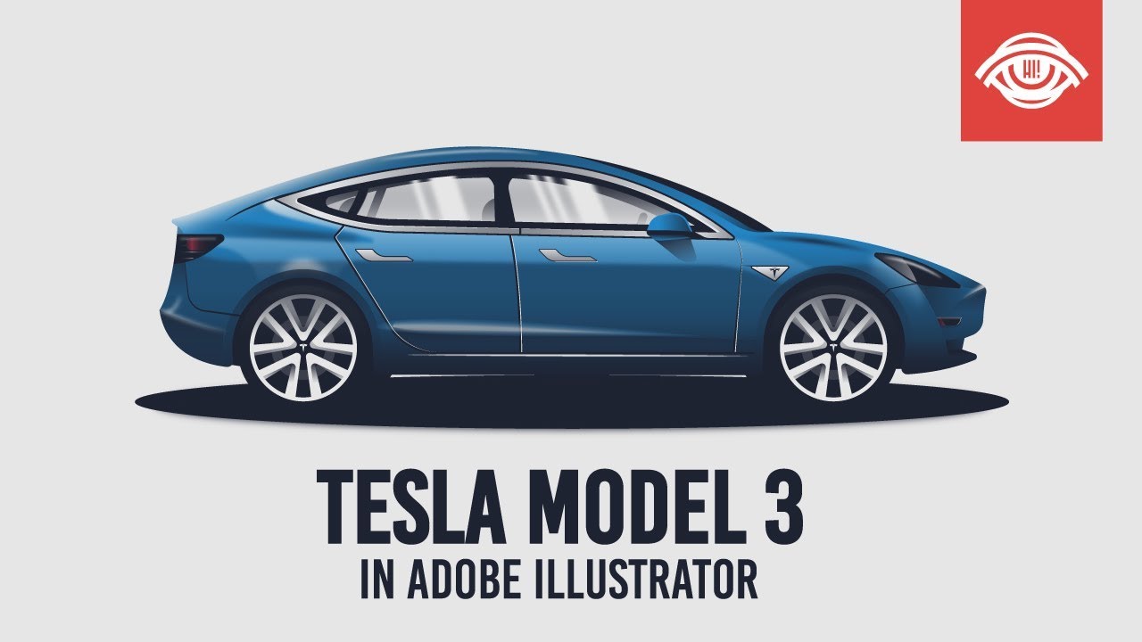 1280x720 Tesla Model Vector Illustration