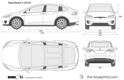 400x259 Tesla Model X Vector Drawing